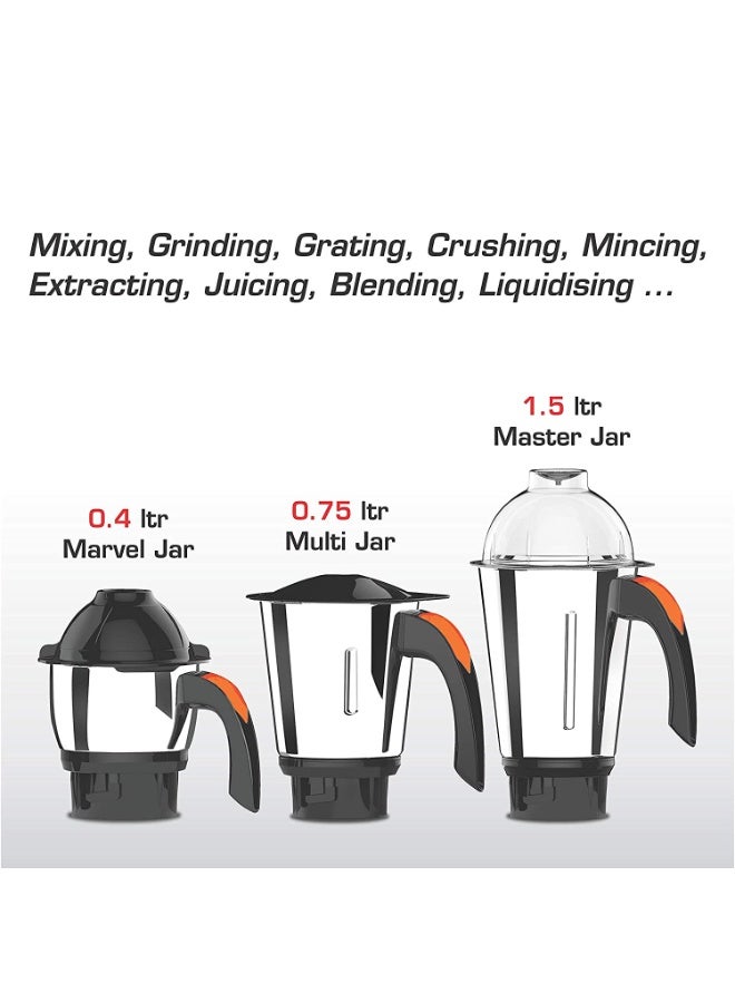 فيديم Vidiem V Star EVO MG 521 A 750-Watt Mixer Grinders with 3 Jars | 3 Jar Mixer Grinder | 750W Mixer - Image 2